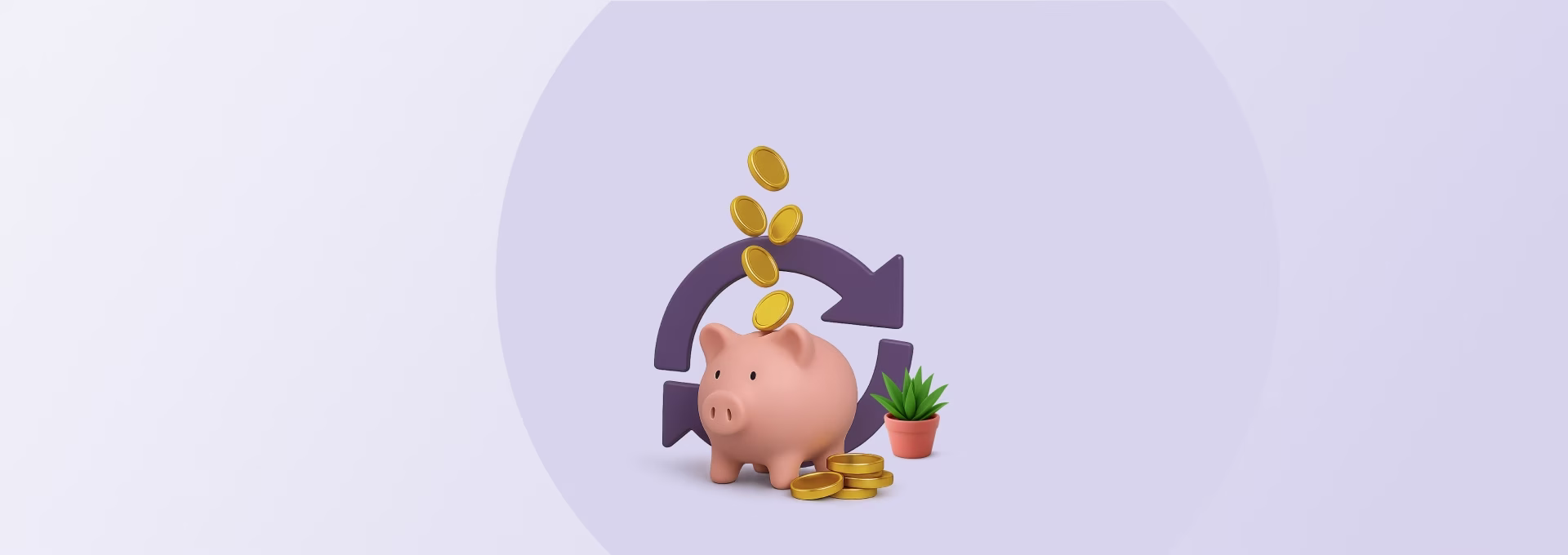 Taupyklė su monetomis ir apskrita rodyklė – refinansavimo ir tvarkos finansuose simbolis.